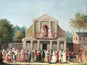 Divadelní představení na Saint-Laurent Fair, 1786